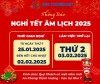 THÔNG BÁO NGHỈ TẾT ÂM LỊCH ẤT TỴ 2025