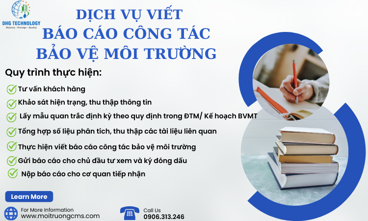dich vu viet bao cao cong tac bao ve moi truong