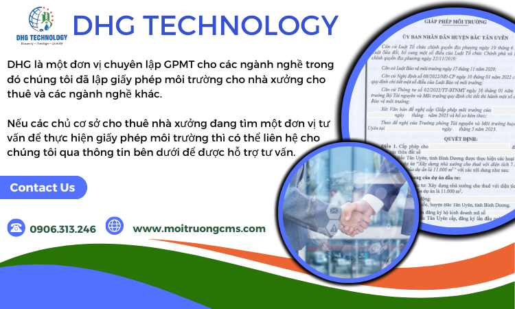 dhg technology don vi lap giay phep moi truong