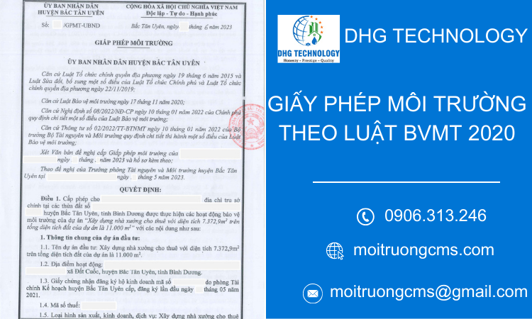 giay phep moi truong la gi