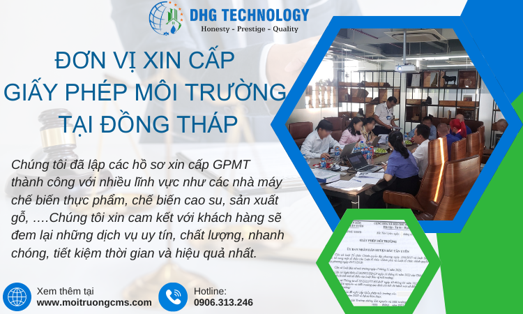 don vi xin cap giay phep moi truong tai dong thap