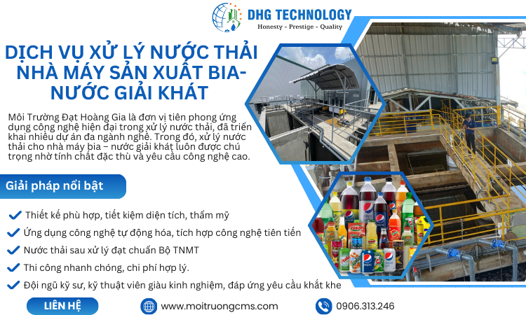 dich vu xu ly nuoc thai san xuat bia nuoc ngot
