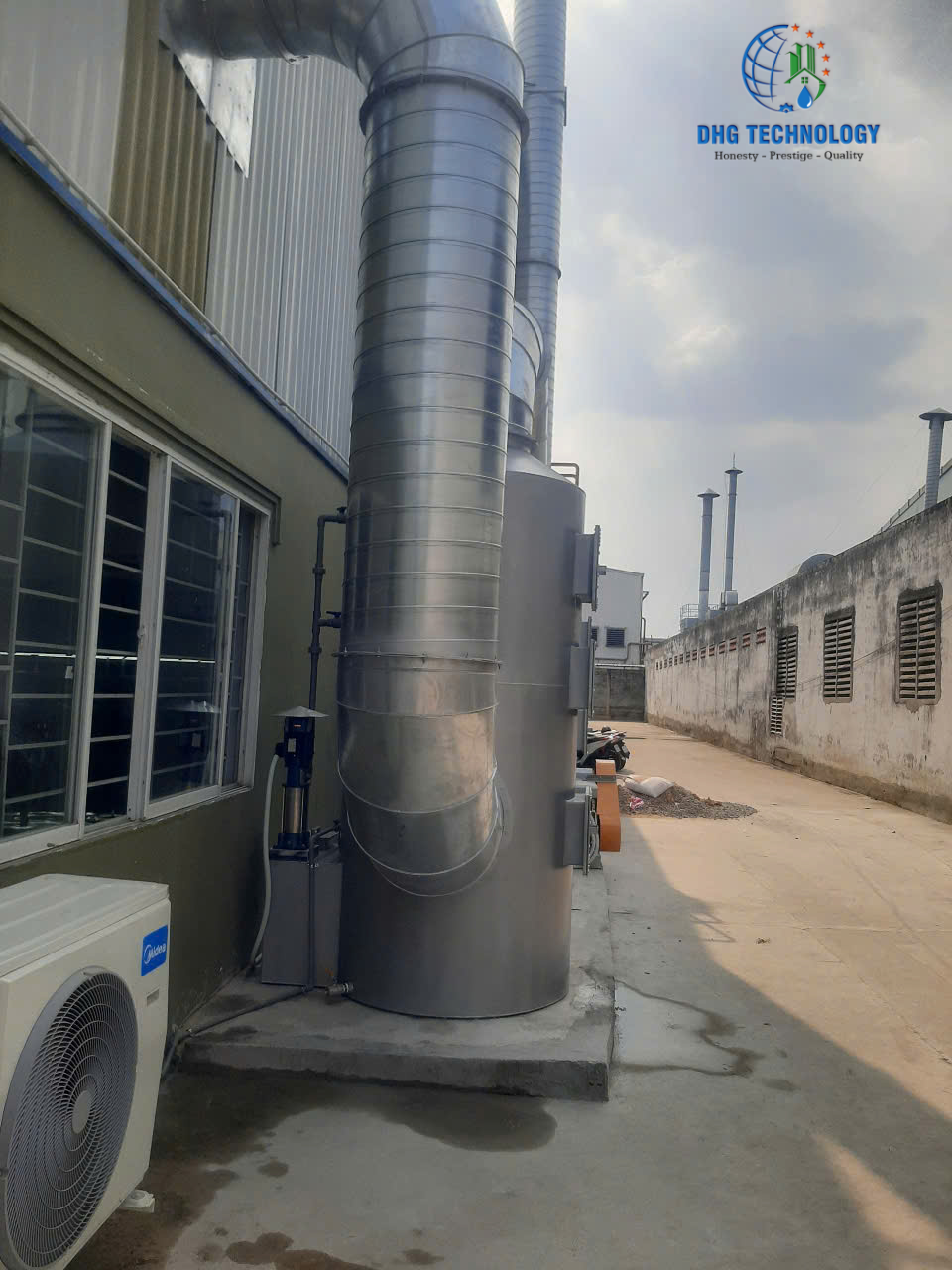 Thiết kế, lắp đặt hệ thống xử lý khí thải công ty TNHH Quốc Tế Vietnas