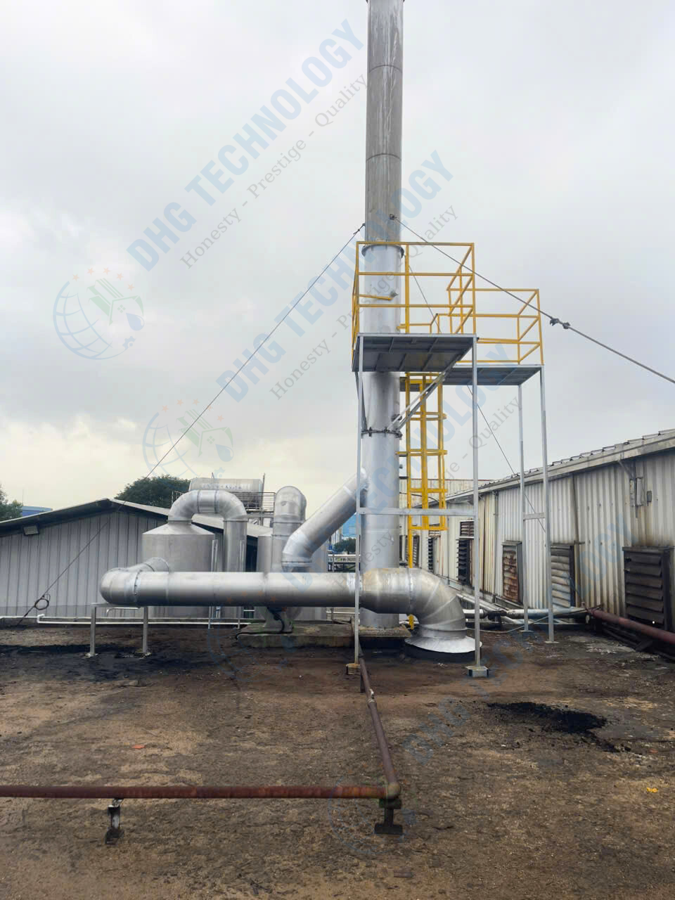 Thiết kế thi công cải tạo hệ thống xử lý khí thải cho Công ty  TNHH Viet Nam E.C.I Elactic