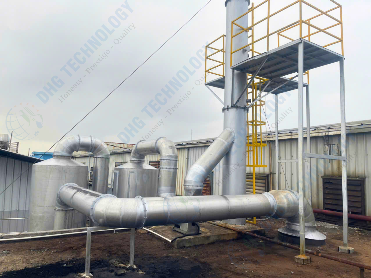 Thiết kế thi công cải tạo hệ thống xử lý khí thải cho Công ty  TNHH Viet Nam E.C.I Elactic