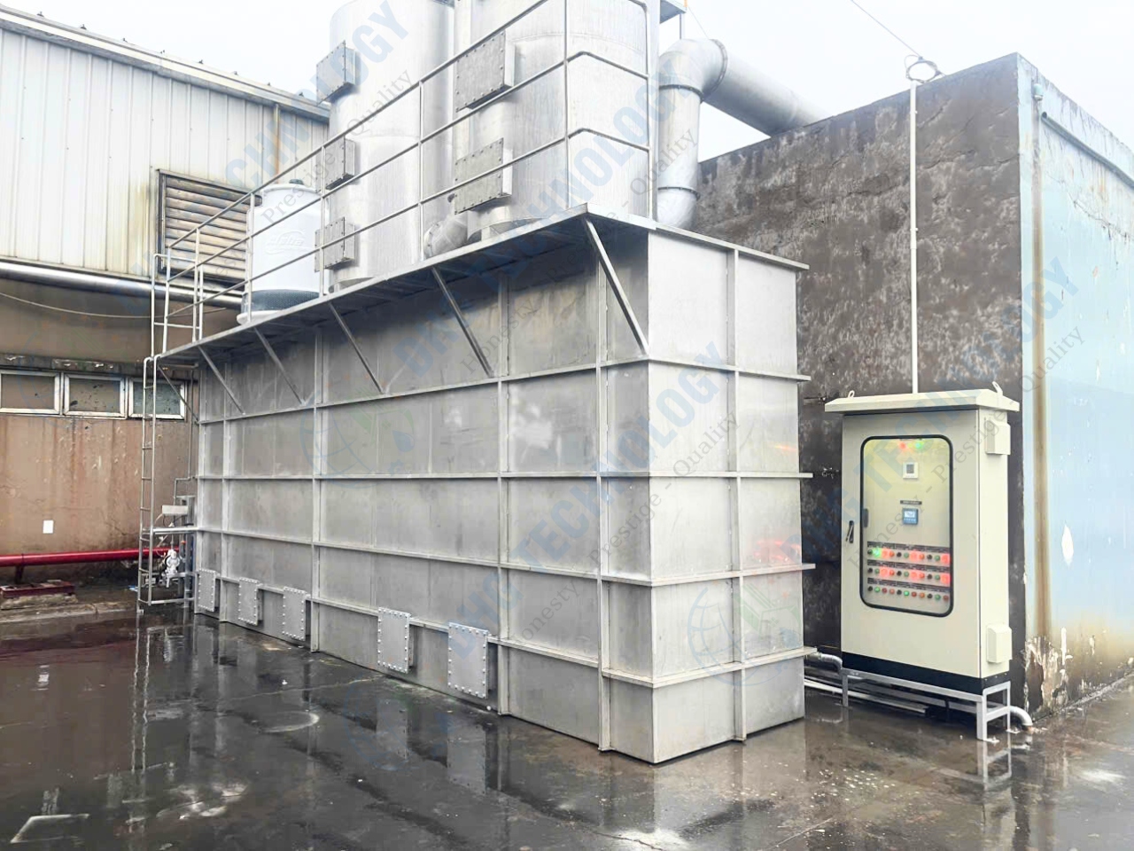 Thiết kế thi công cải tạo hệ thống xử lý khí thải cho Công ty  TNHH Viet Nam E.C.I Elactic